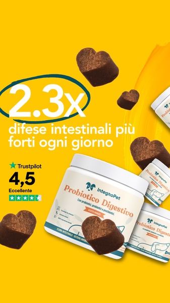 A high-conversion 9:16 vertical social ad featuring a statistics-driven hook for a pet probiotic supplement, complete with Trustpilot social proof.